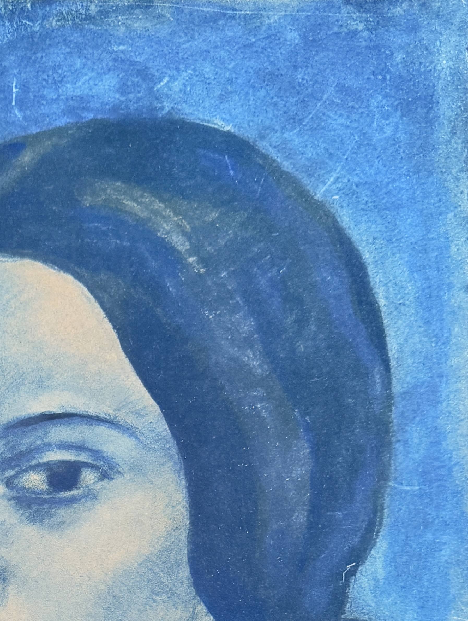 Pablo Picasso - Portrait mélancolique d'une femme en bleu, 1961 3 Pablo Picasso - Portrait mélancolique d'une femme en bleu, 1961 - Image 3