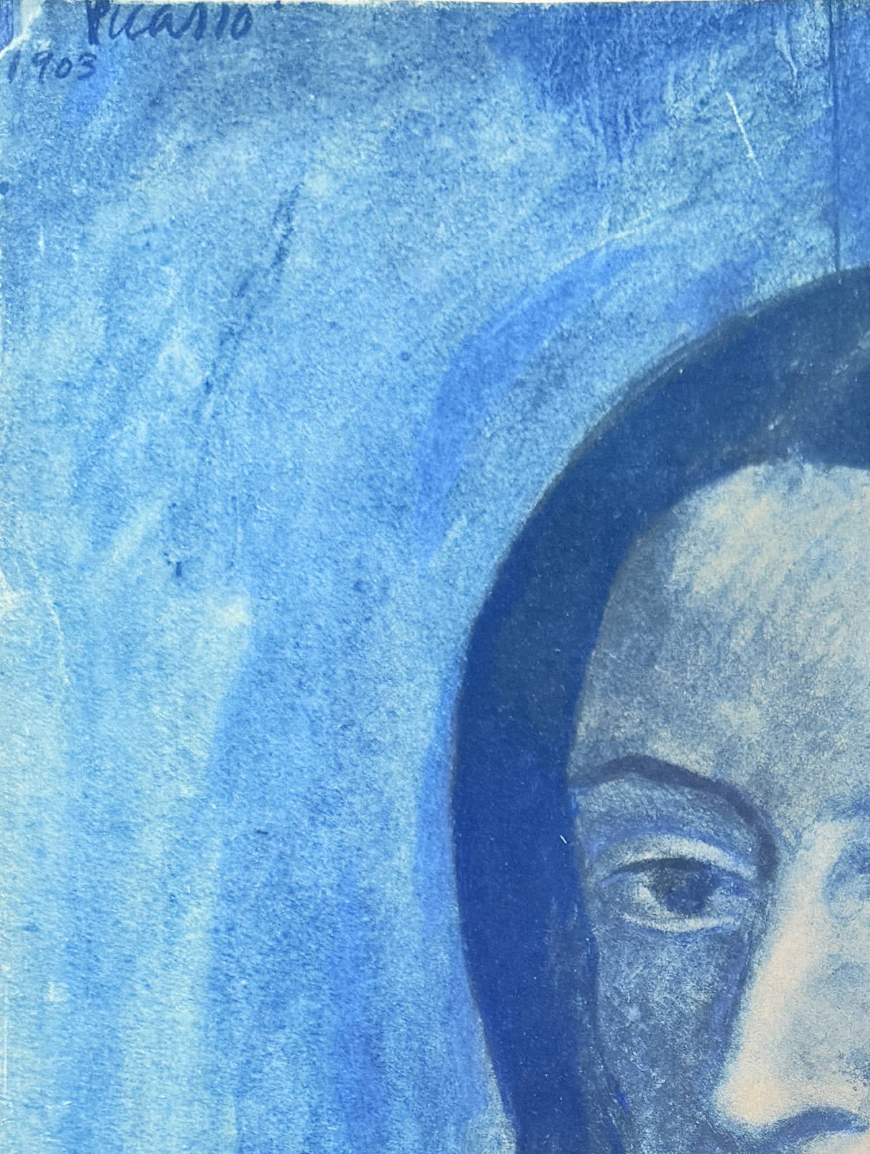 Pablo Picasso - Portrait mélancolique d'une femme en bleu, 1961 2 Pablo Picasso - Portrait mélancolique d'une femme en bleu, 1961 - Image 2