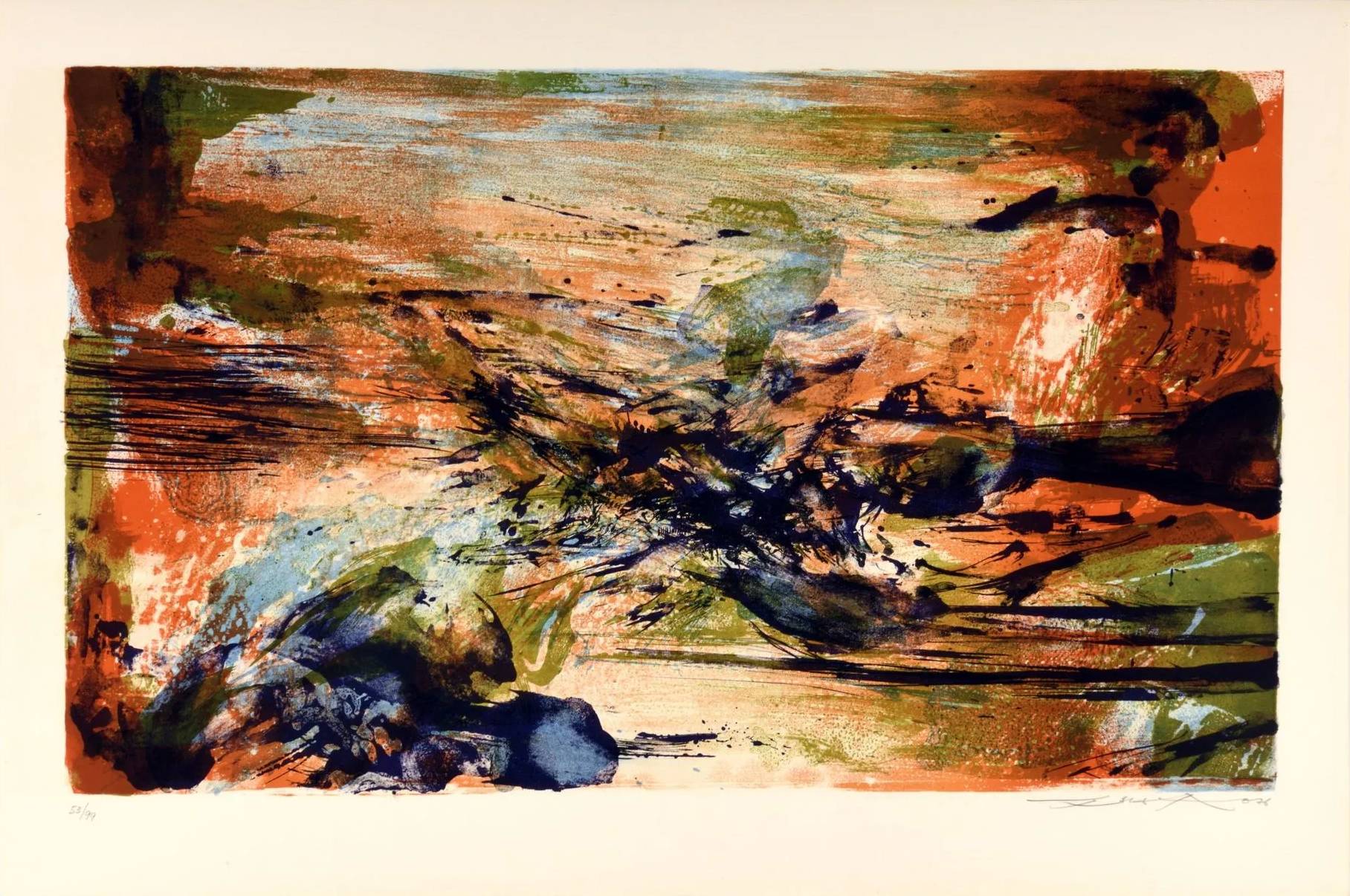 Zao Wou-Ki - À la gloire de l'image et art poétique (To the Glory of the Image and Poetic Art), 1976 1 Zao Wou-Ki - À la gloire de l'image et art poétique (To the Glory of the Image and Poetic Art), 1976