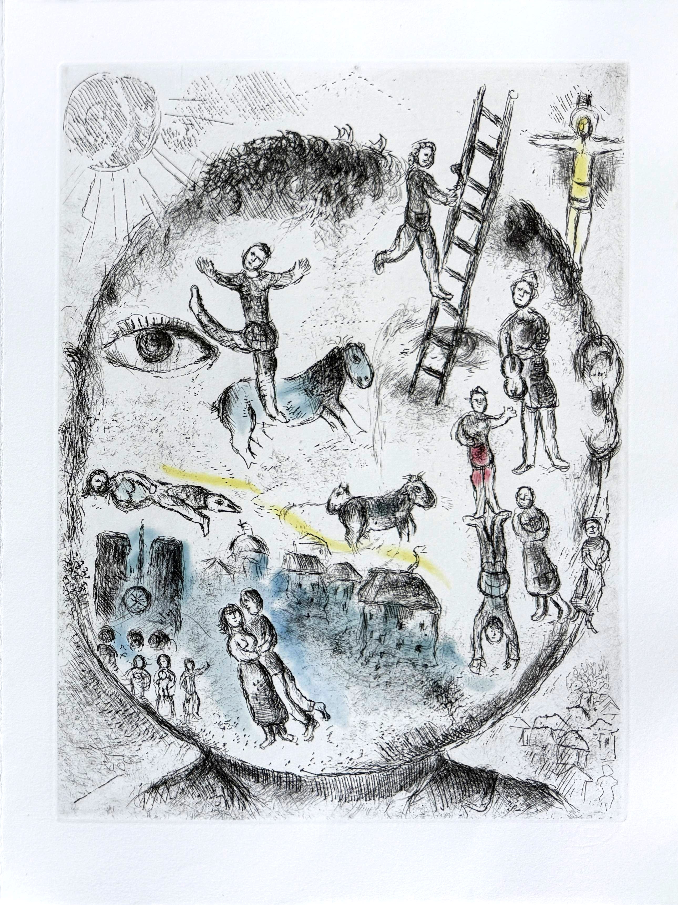 Marc Chagall - Celui qui dit les choses sans rien dire, Planche V, 1976 1 Marc Chagall - Celui qui dit les choses sans rien dire, Planche V, 1976