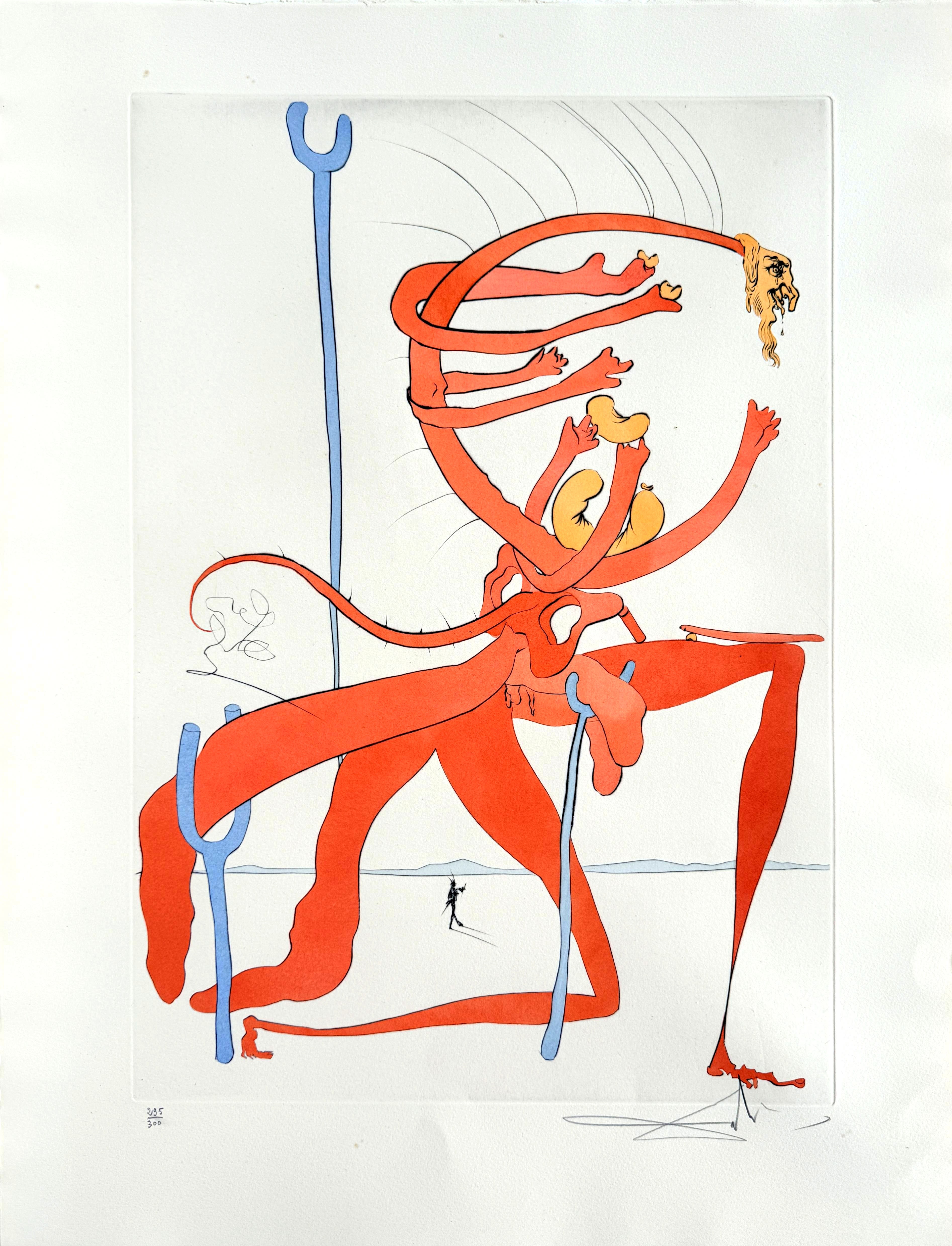 Salvador Dali - Quevedos Visioner, Planche VI, 1975 1 Salvador Dali - Quevedos Visioner, Planche VI, 1975