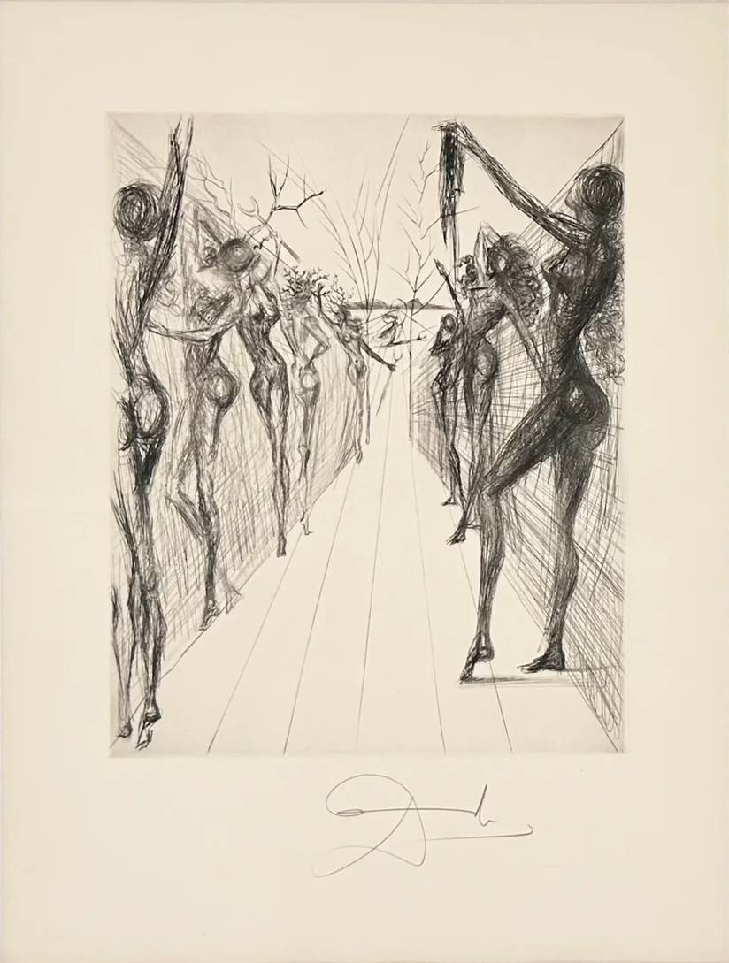 Salvador Dali - Corridor de Kathmandou (Katmandu Corridor), black, 1969