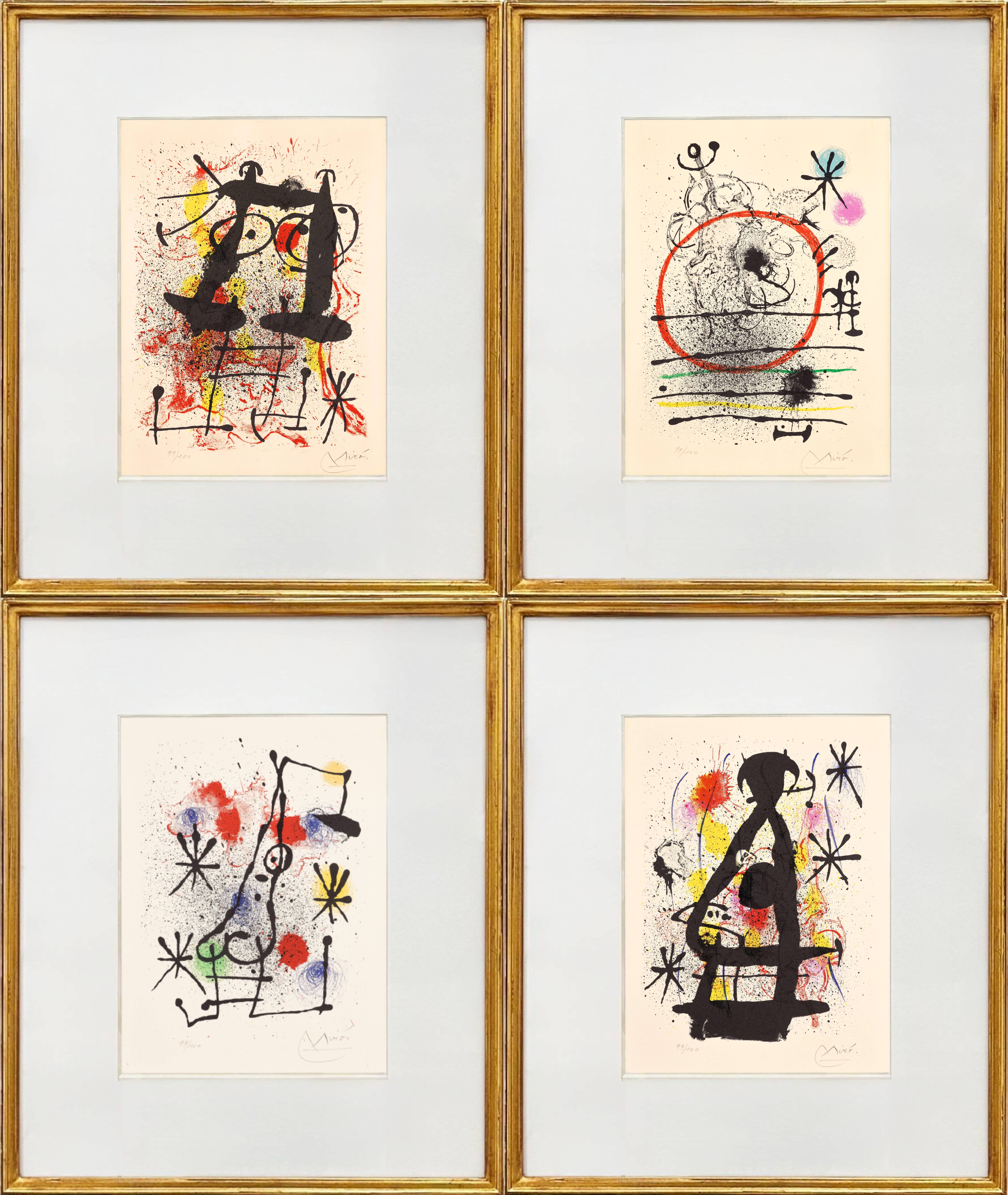 Joan Miro - Set of four original lithographs, 1967 1 Joan Miro - Set of four original lithographs, 1967