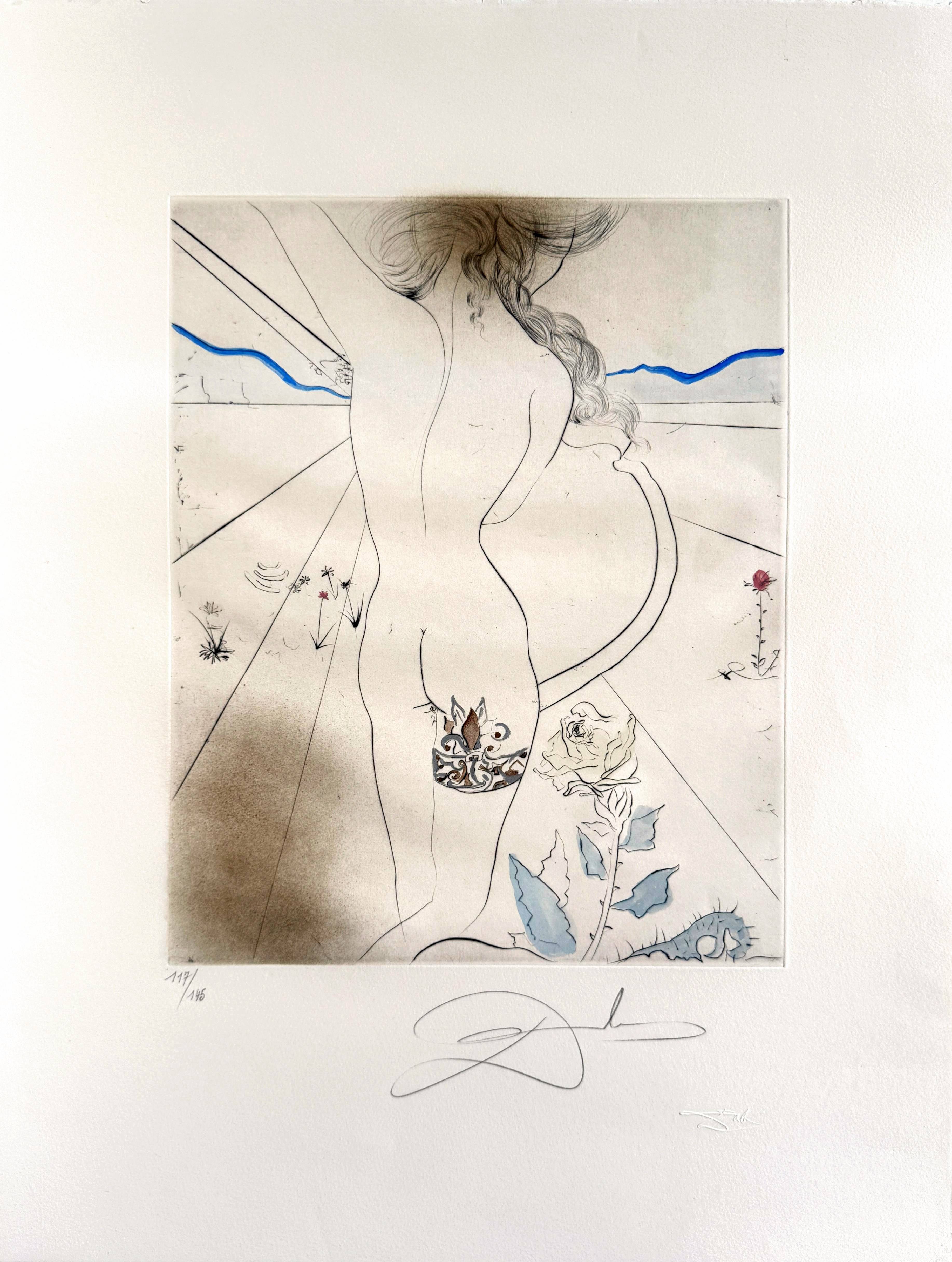 Salvador Dali - Nu à la jarretière (Nude with Garter), 1969 1 Salvador Dali - Nu à la jarretière (Nude with Garter), 1969