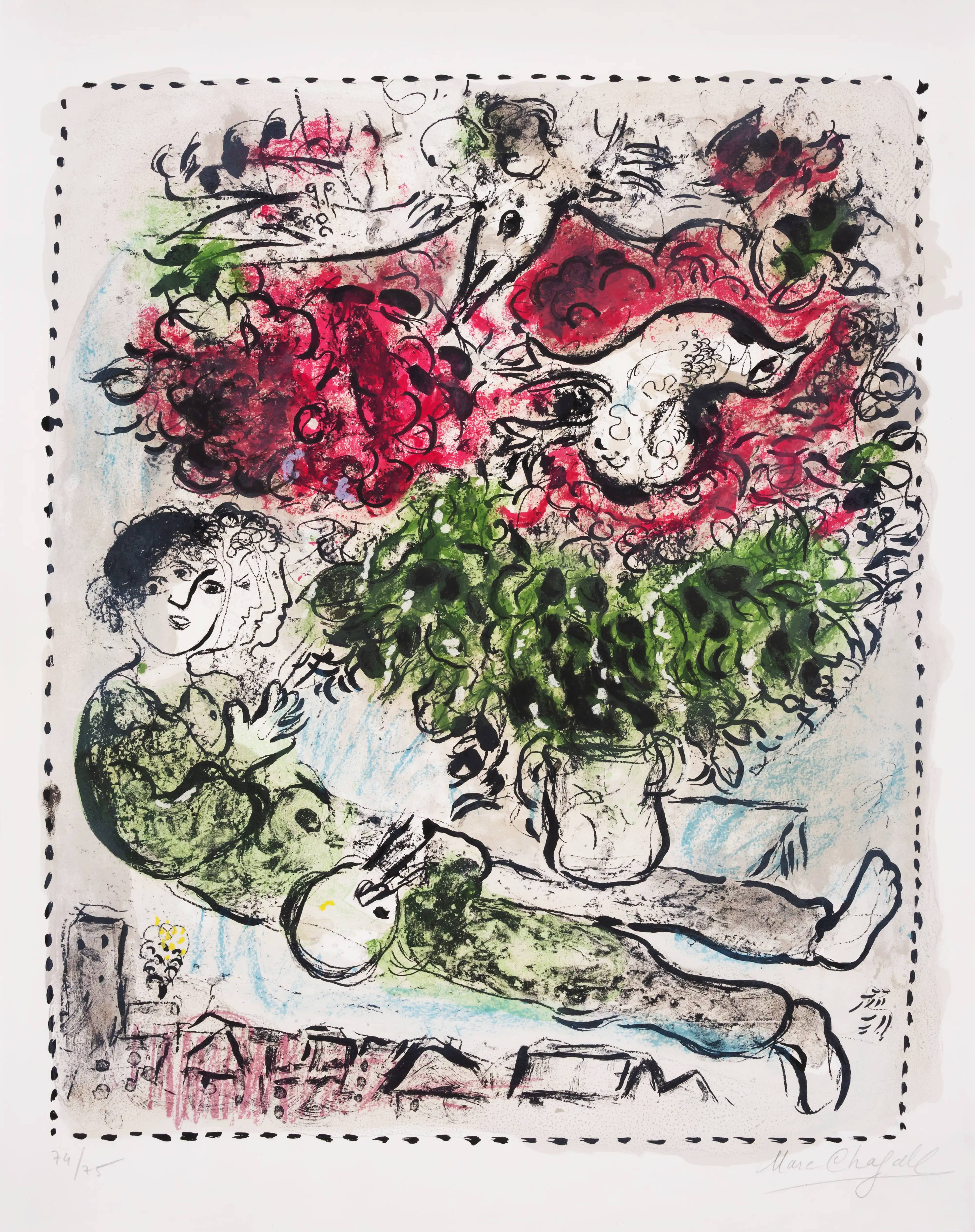 Marc Chagall - Le bouquet du peintre (The Painter’s Bouquet), 1967 1 Marc Chagall - Le bouquet du peintre (The Painter’s Bouquet), 1967