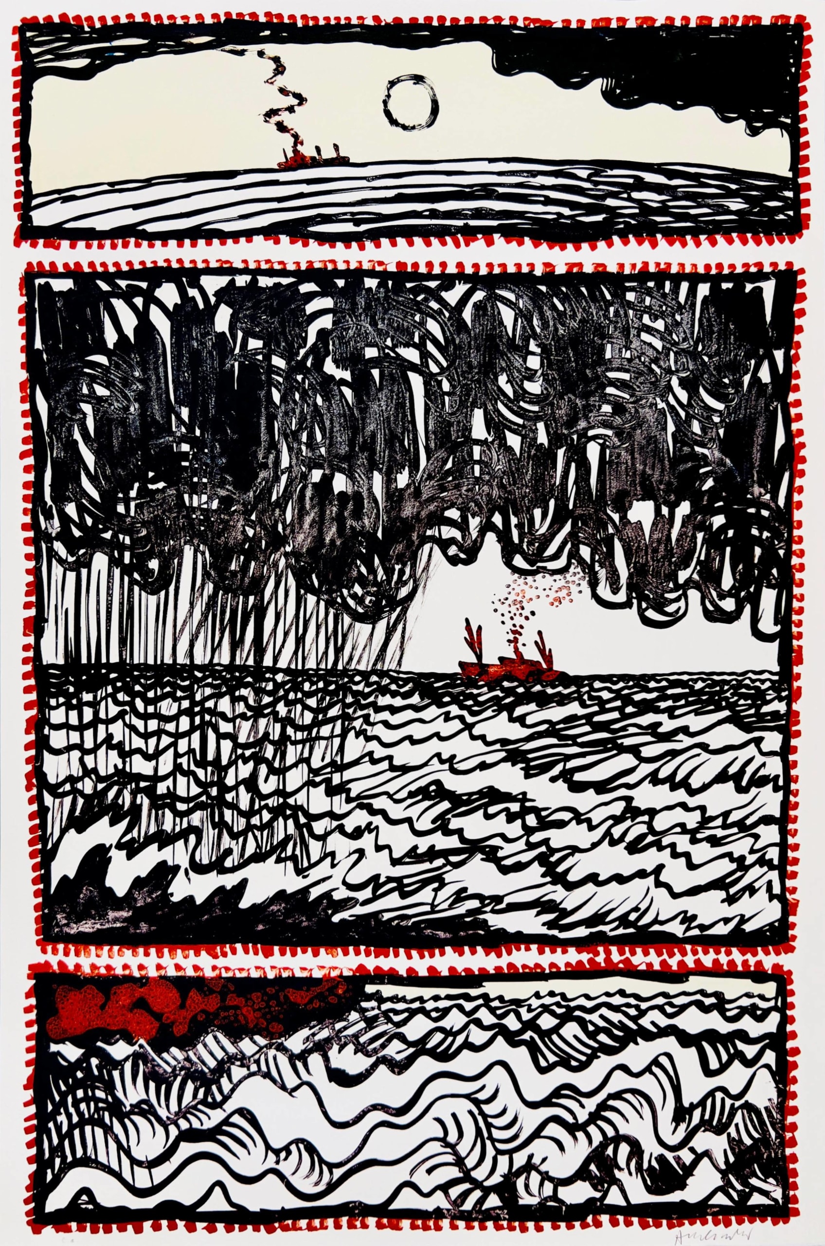 Pierre Alechinsky - Volturno III, 1989