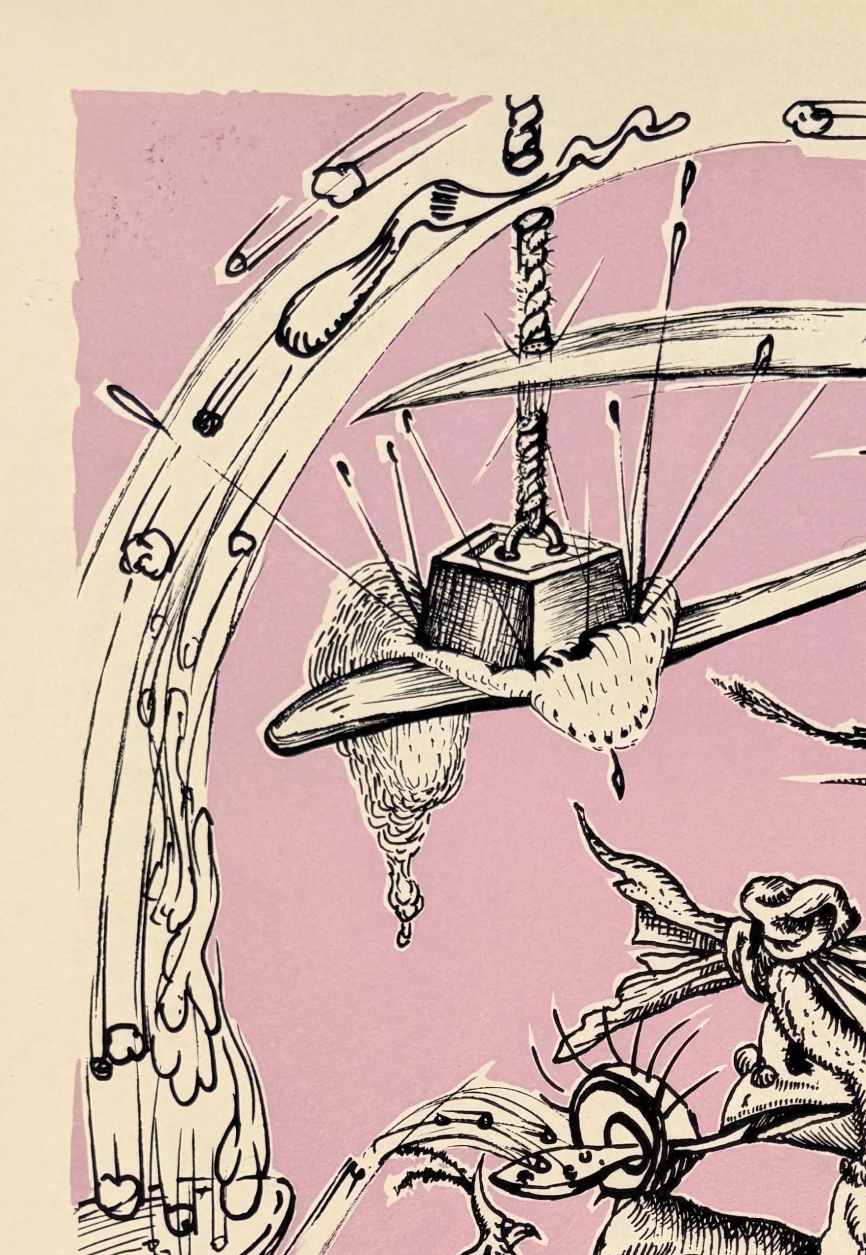 Salvador Dali - Les Songes Drôlatiques de Pantagruel, Planche XIII, 1973 - Image 3