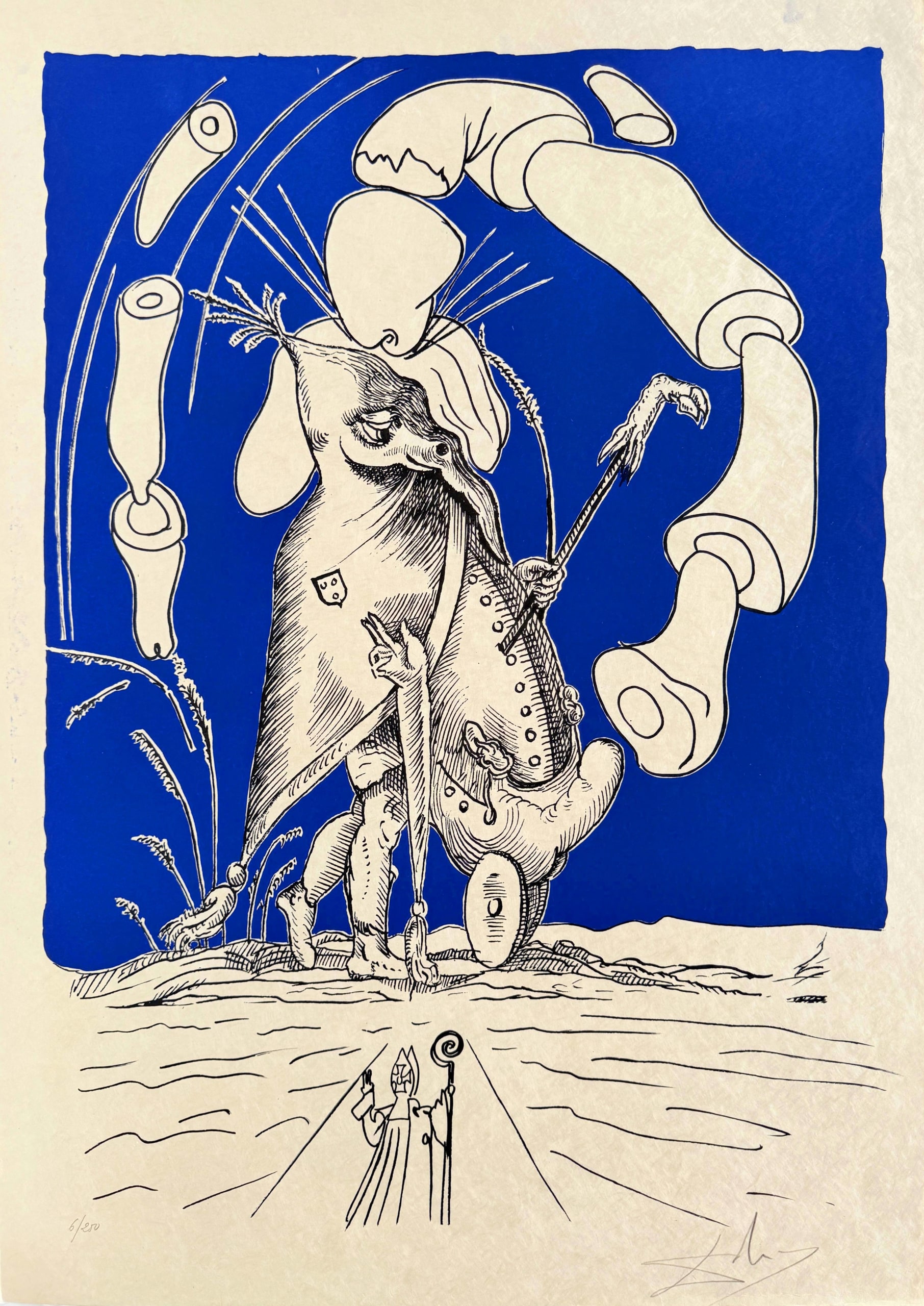 Salvador Dali - Les Songes Drôlatiques de Pantagruel, Planche XVI, 1973