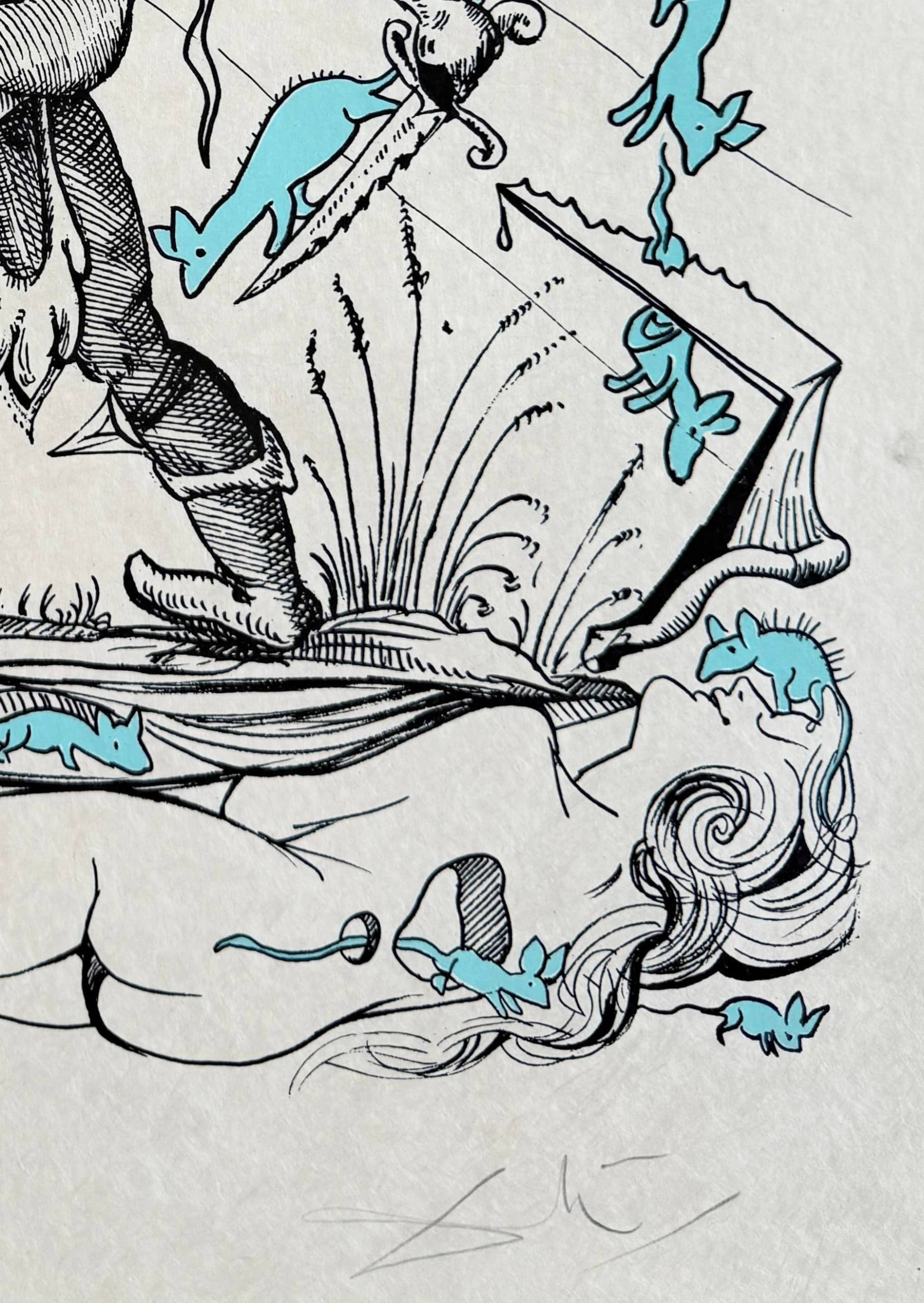 Salvador Dali - Les Songes Drôlatiques de Pantagruel, Planche VI, 1973 - Image 6