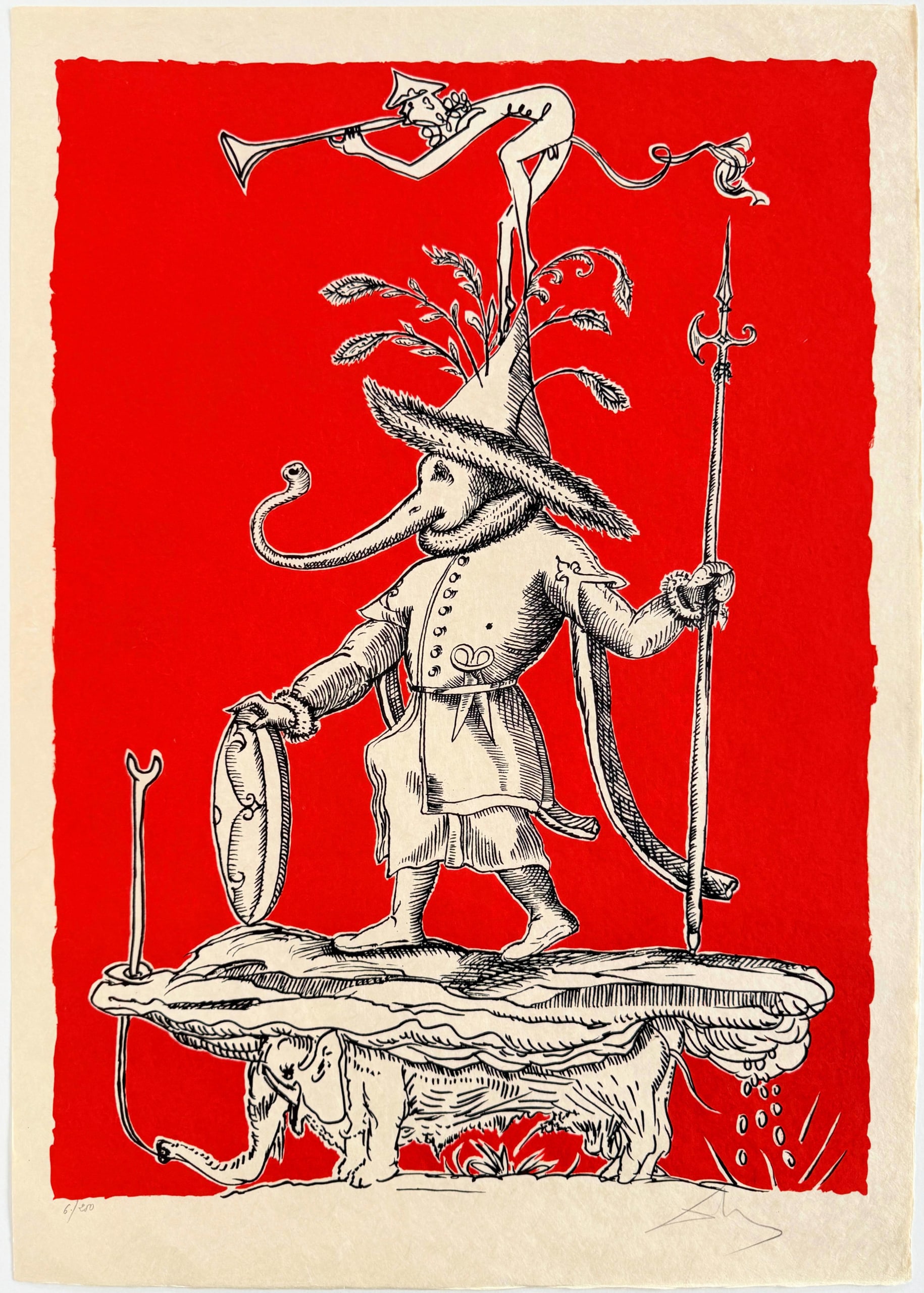 Salvador Dali - Les Songes Drôlatiques de Pantagruel, Planche IV, 1973 - Image 6