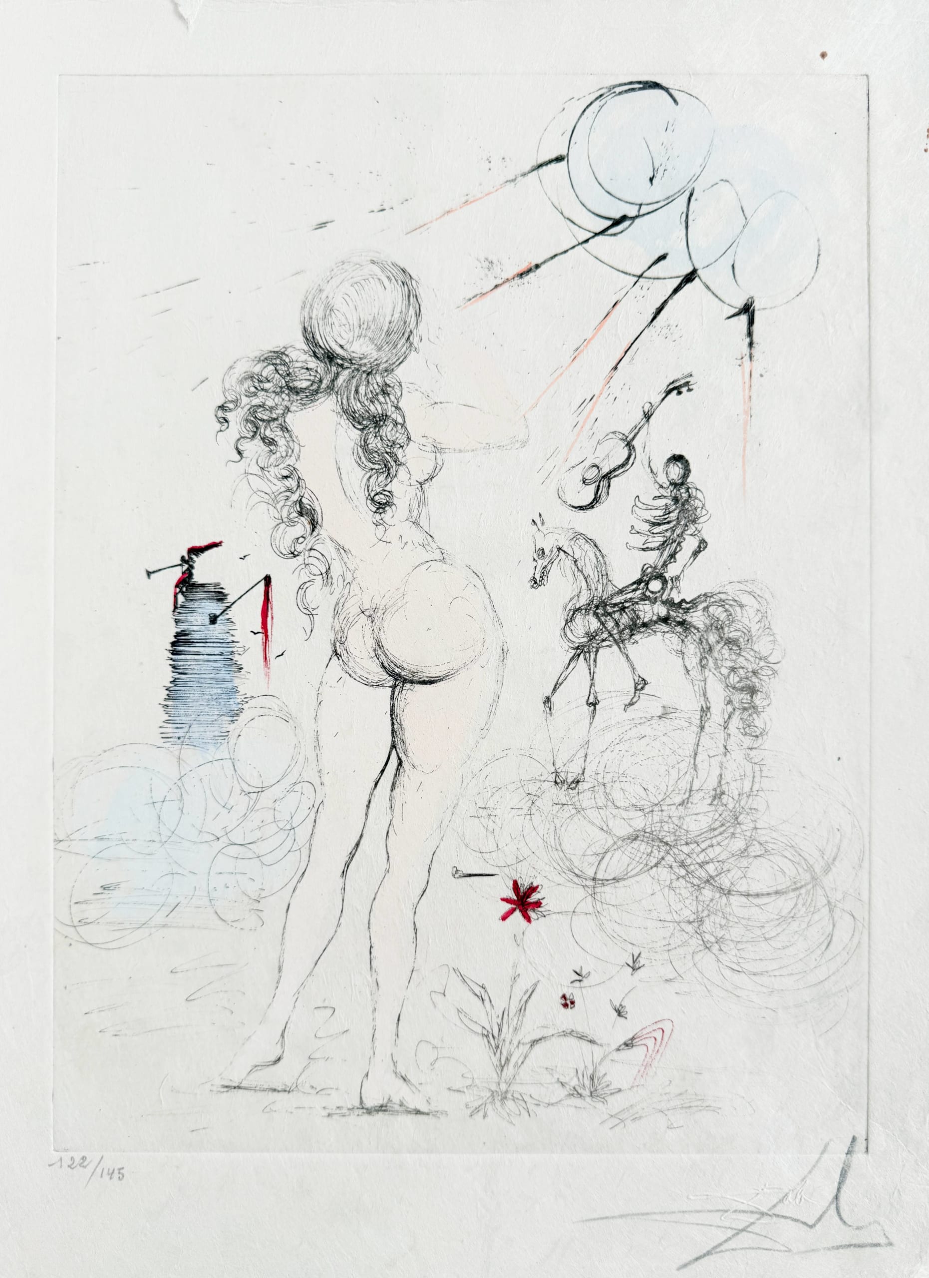 Salvador Dali - Femme, cheval et la mort, 1967