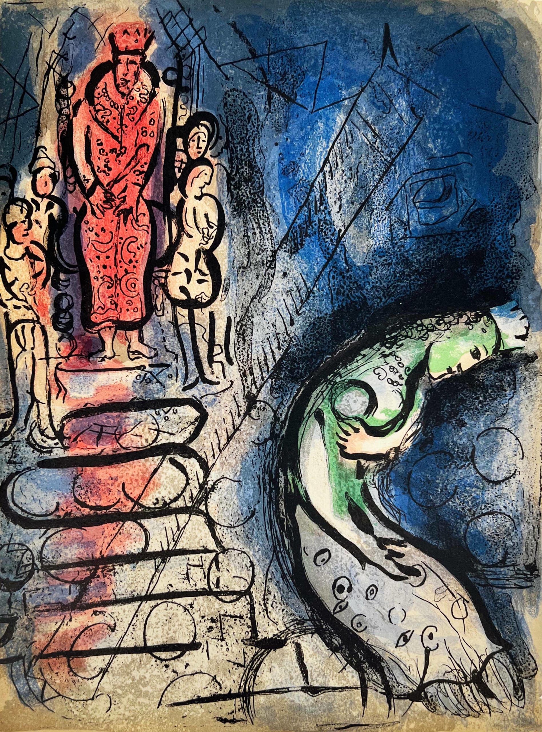 Marc Chagall - Ahasuerus Sends Vasthi Away, 1960