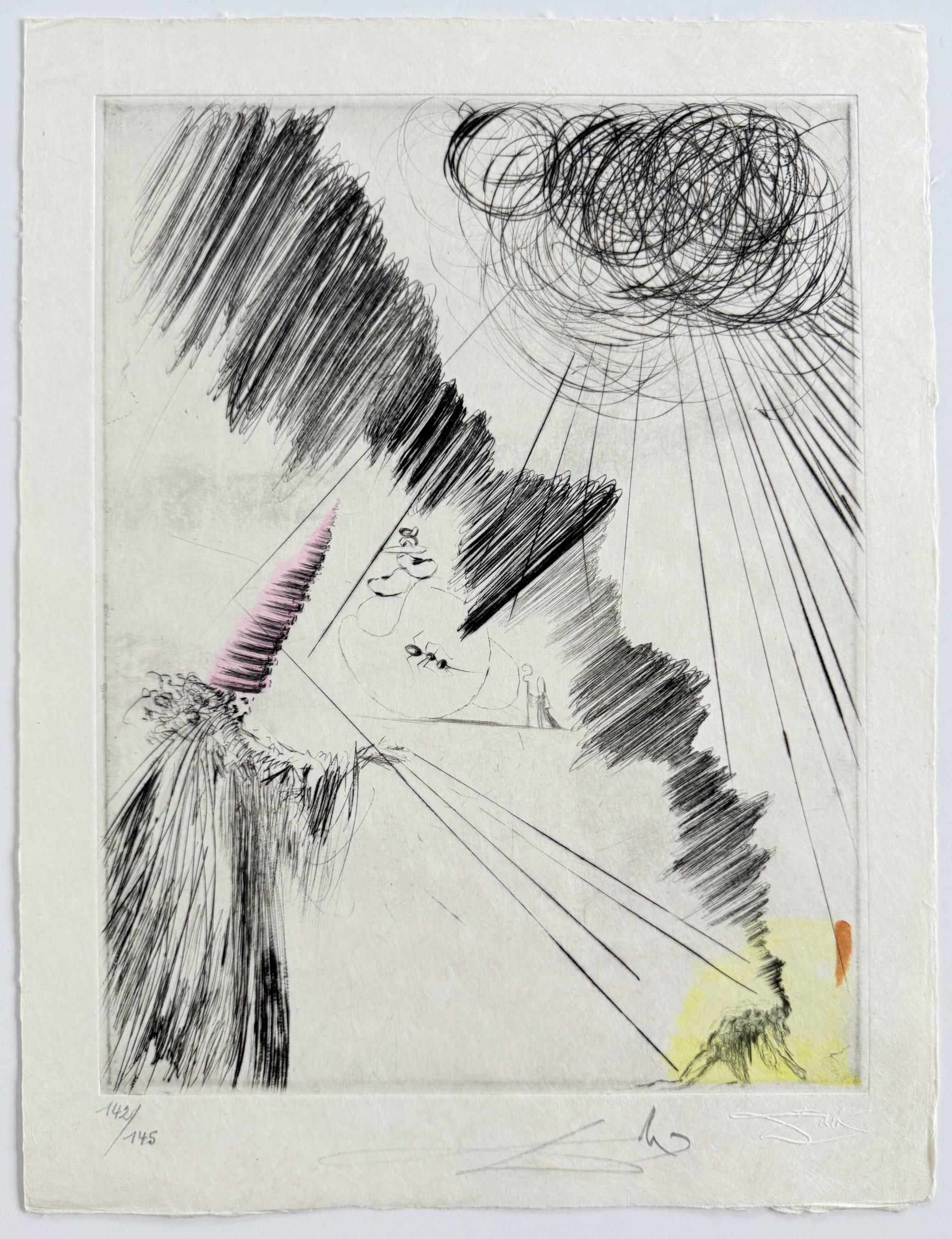 Salvador Dali - Femme au clown (Woman with Clown), 1969 - Image 6