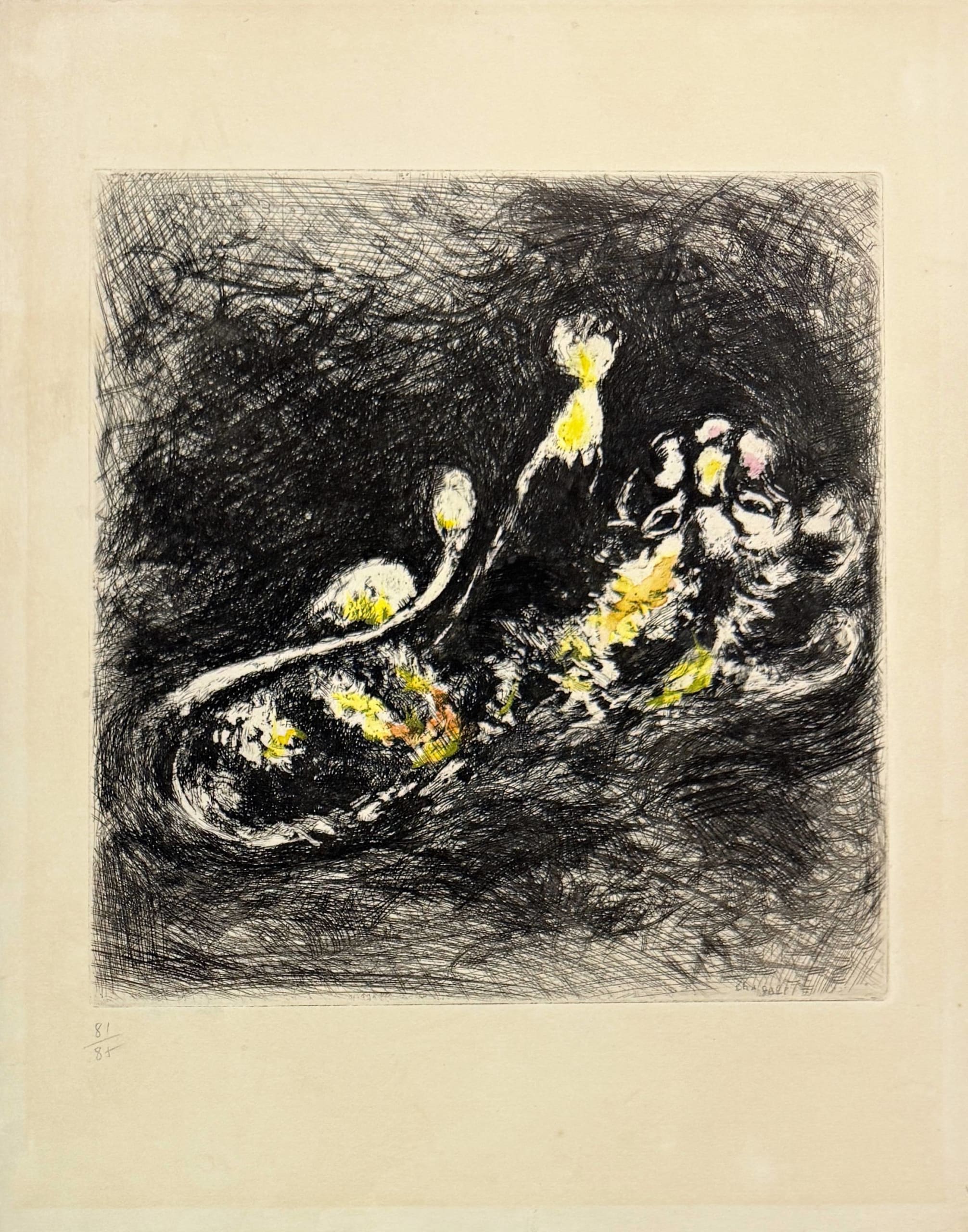 Marc Chagall - Le lion et le moucheron, 1954