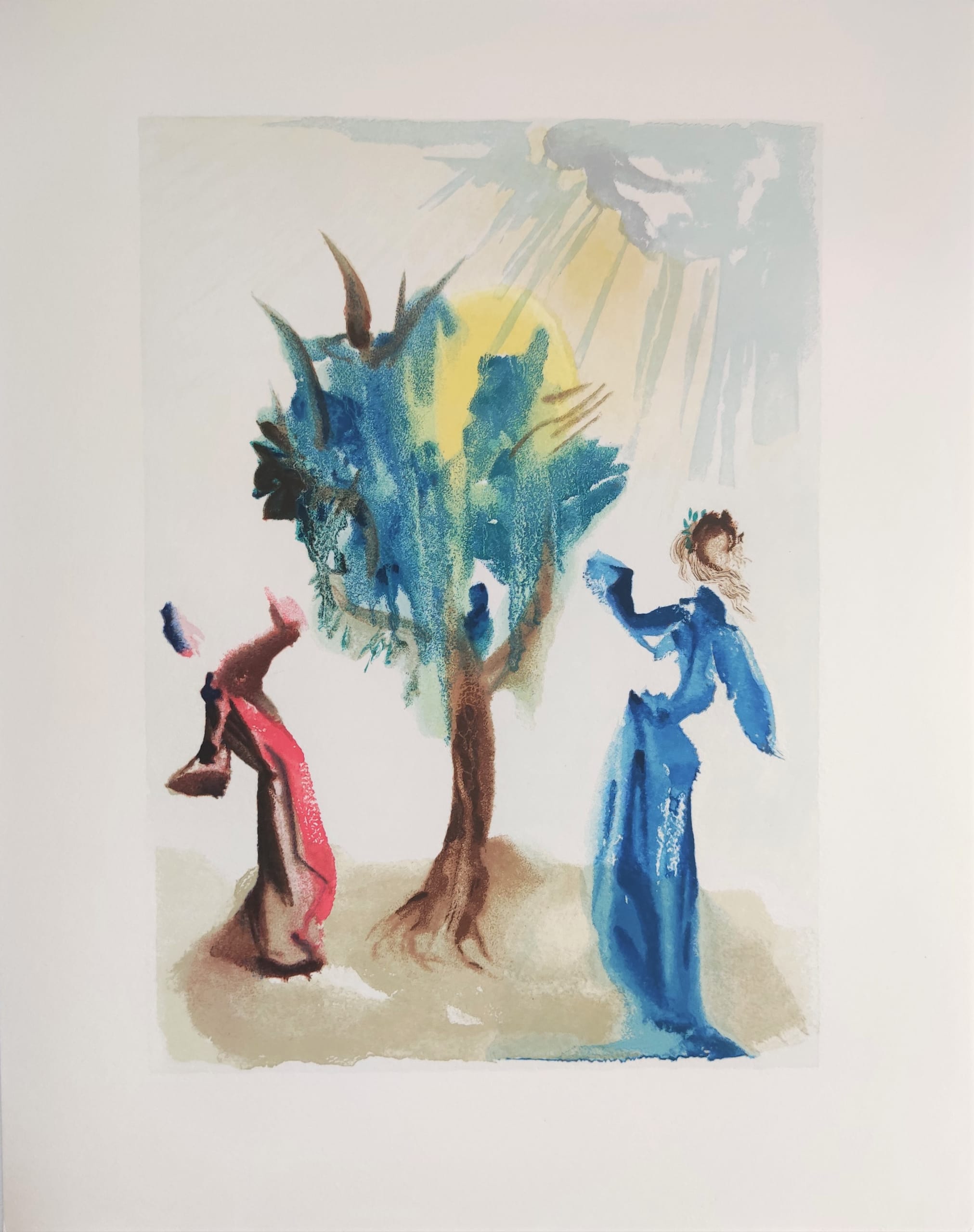 Salvador Dali - The Purgatory, Canto 24 - The Tree of Penitence, 1960