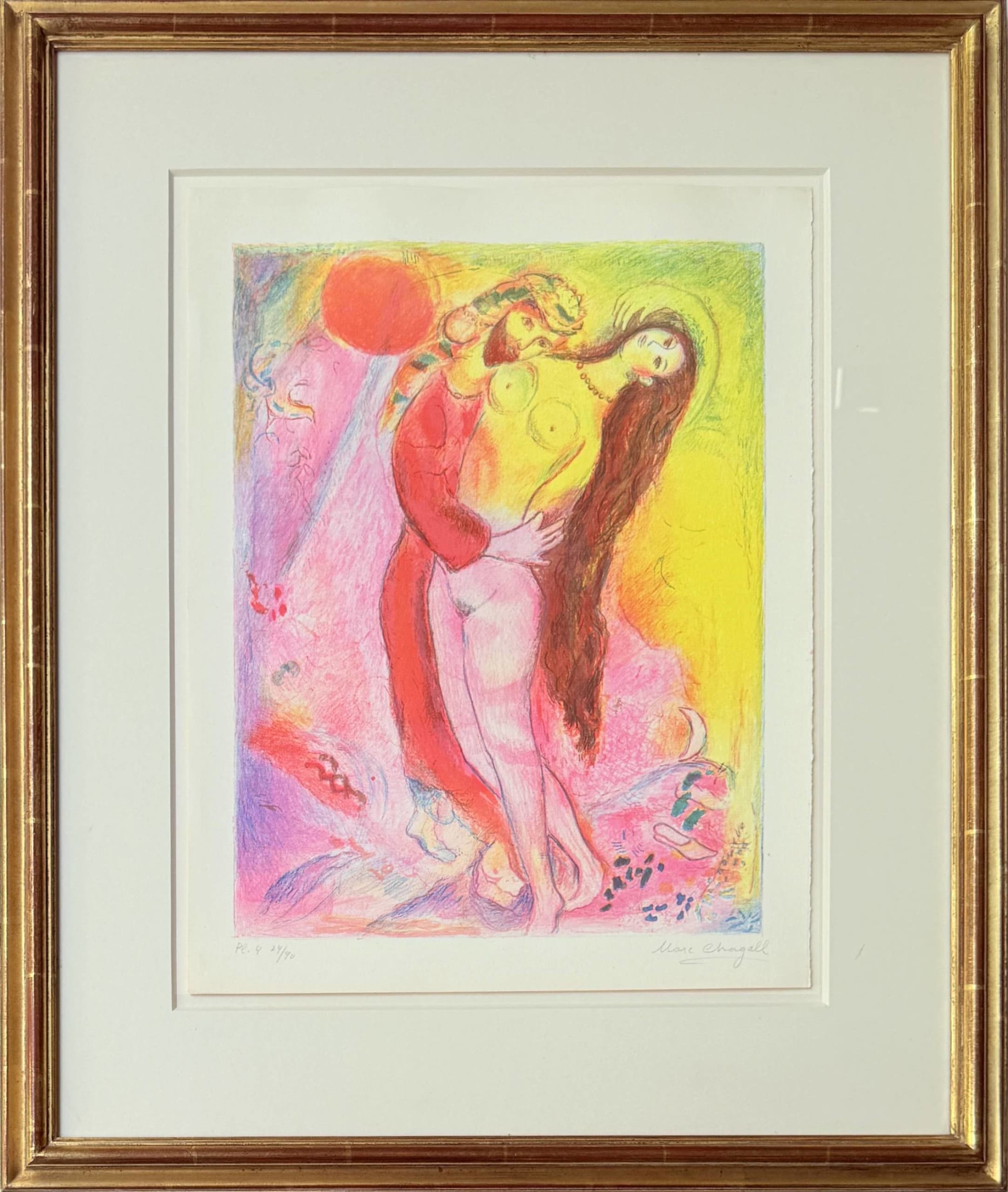 Marc Chagall - Disrobing Her with His Own Hand..., from Four Tales from the Arabian Nights, 1948