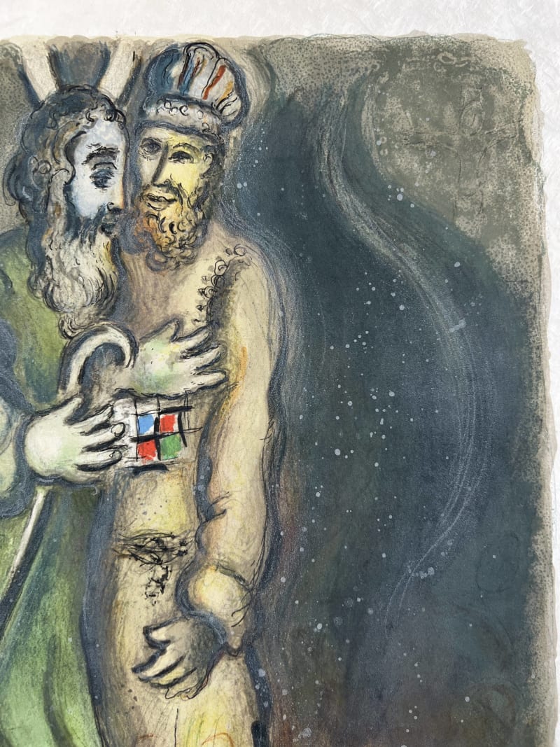 Marc Chagall - Then the Lorde sayde unto Aaron, 'Goe meete Moses in the wilderness.' And he went and met him in the mount of God and kissed him, 1966 - Image 4