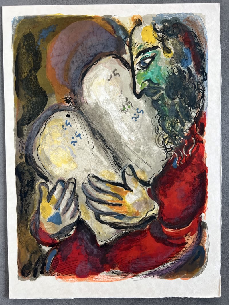 Marc Chagall -  He wrote in the Tables the wordes of the covenant, even the Ten Commandments, 1966 - Image 7