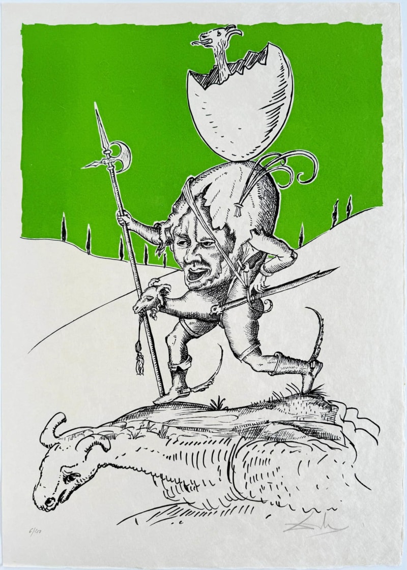 Salvador Dali - Les Songes Drôlatiques de Pantagruel, Planche XVII, 1973 - Image 2
