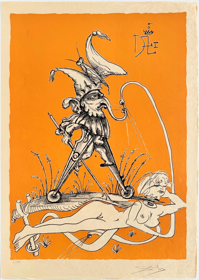 Salvador Dali - Les Songes Drôlatiques de Pantagruel, Planche VII, 1973 - Image 3