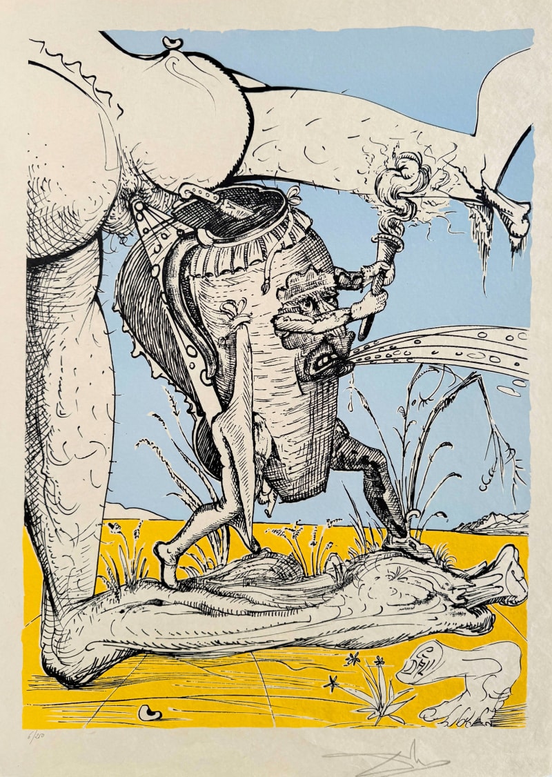 Salvador Dali - Les Songes Drôlatiques de Pantagruel, Planche V, 1973