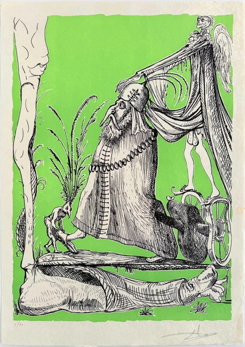 Salvador Dali - Les Songes Drôlatiques de Pantagruel, Planche XI, 1973 - Image 6
