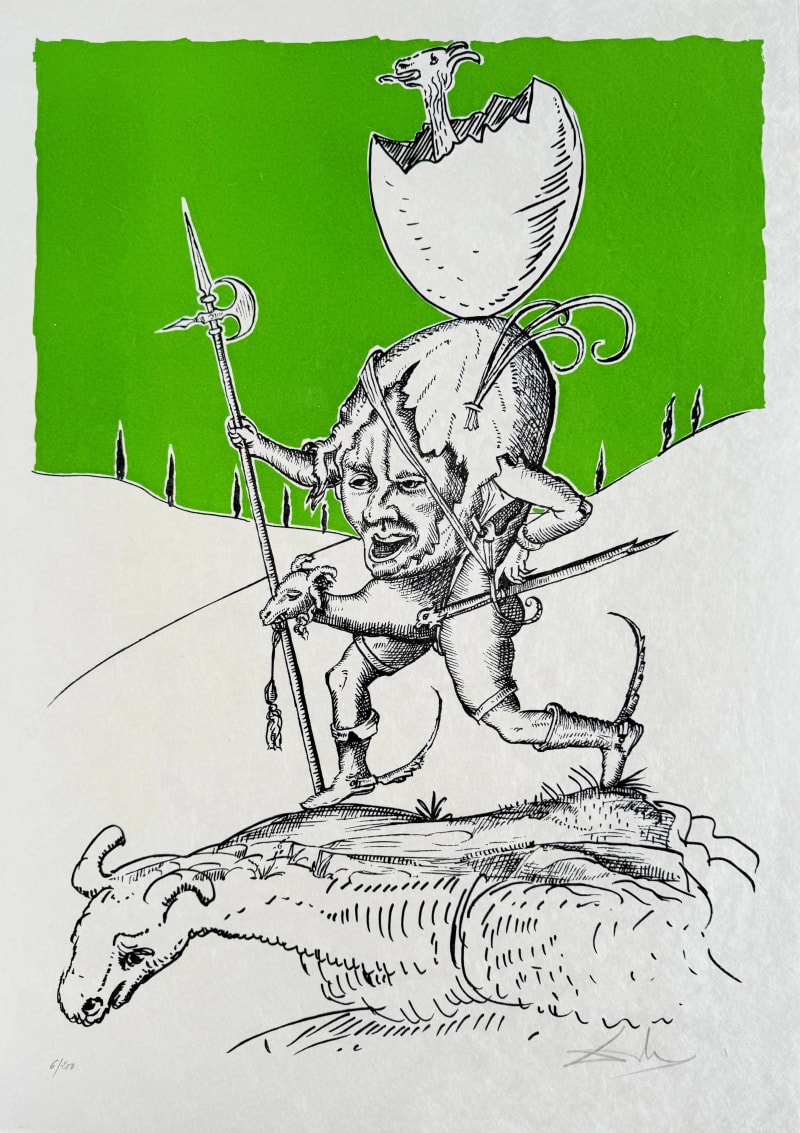 Salvador Dali - Les Songes Drôlatiques de Pantagruel, Planche XVII, 1973