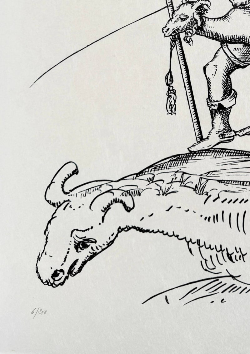 Salvador Dali - Les Songes Drôlatiques de Pantagruel, Planche XVII, 1973 - Image 5