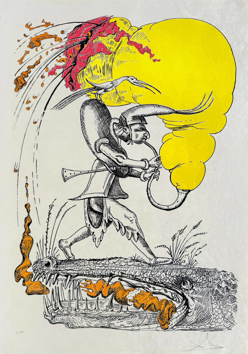 Salvador Dali - Les Songes Drôlatiques de Pantagruel, Planche XXII, 1973