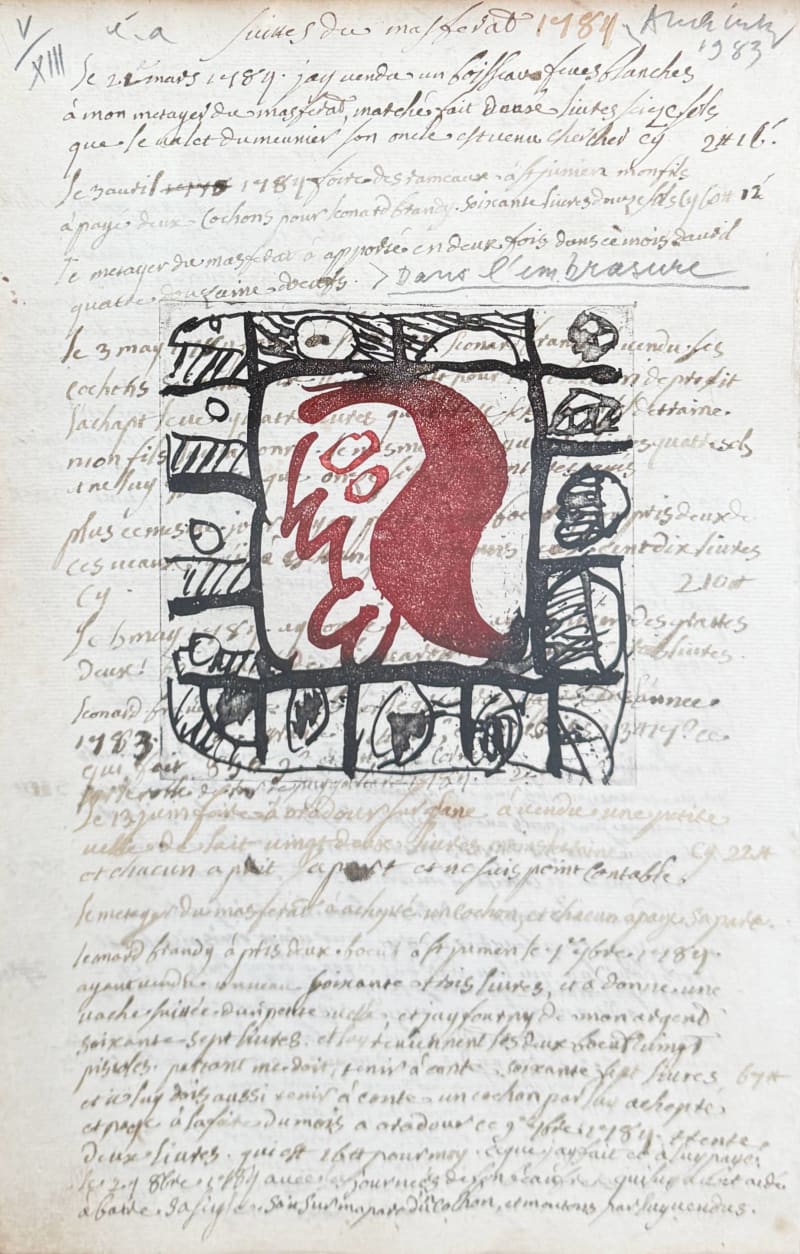 Pierre Alechinsky - Rêve de l'ammonite, 1983