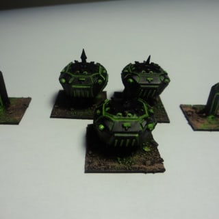EpiComp 2012 Exodus Wars (Pictured: Necron Obelisks  Monoliths - crusher)