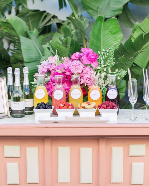 Mimosa Bar Set Up