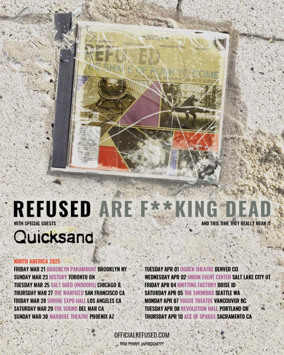 Refused Officially Call It Quits & Share Last North American Tour Dates Ever