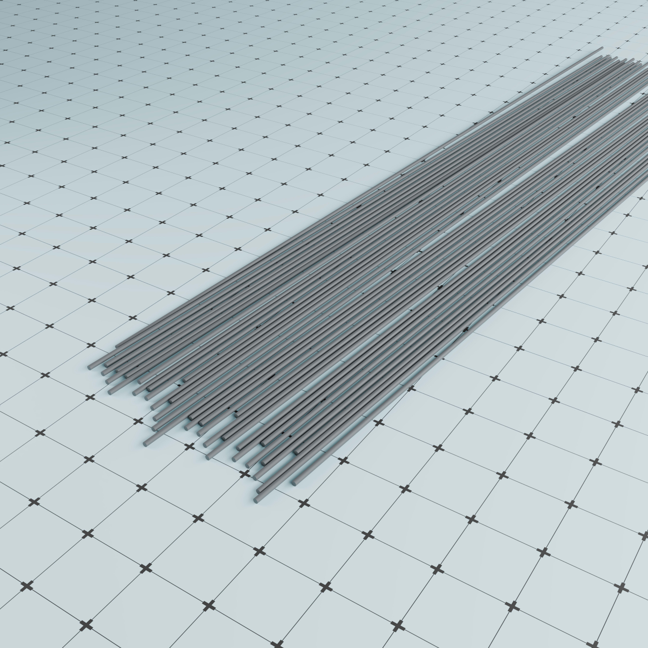 PVC Grå RAL 7011 L=1m á 3 kg Ø3mm Sveisetråd