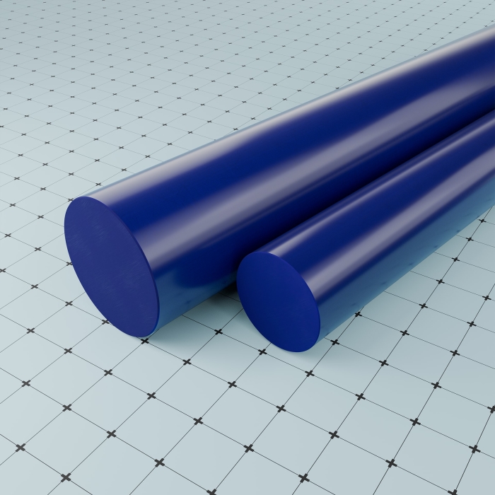 POM-C Blå RAL 5002 Ø40x1000mm
