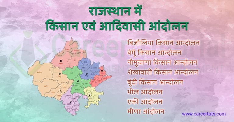 Rajasthan me kisan evam aadivasi andolan