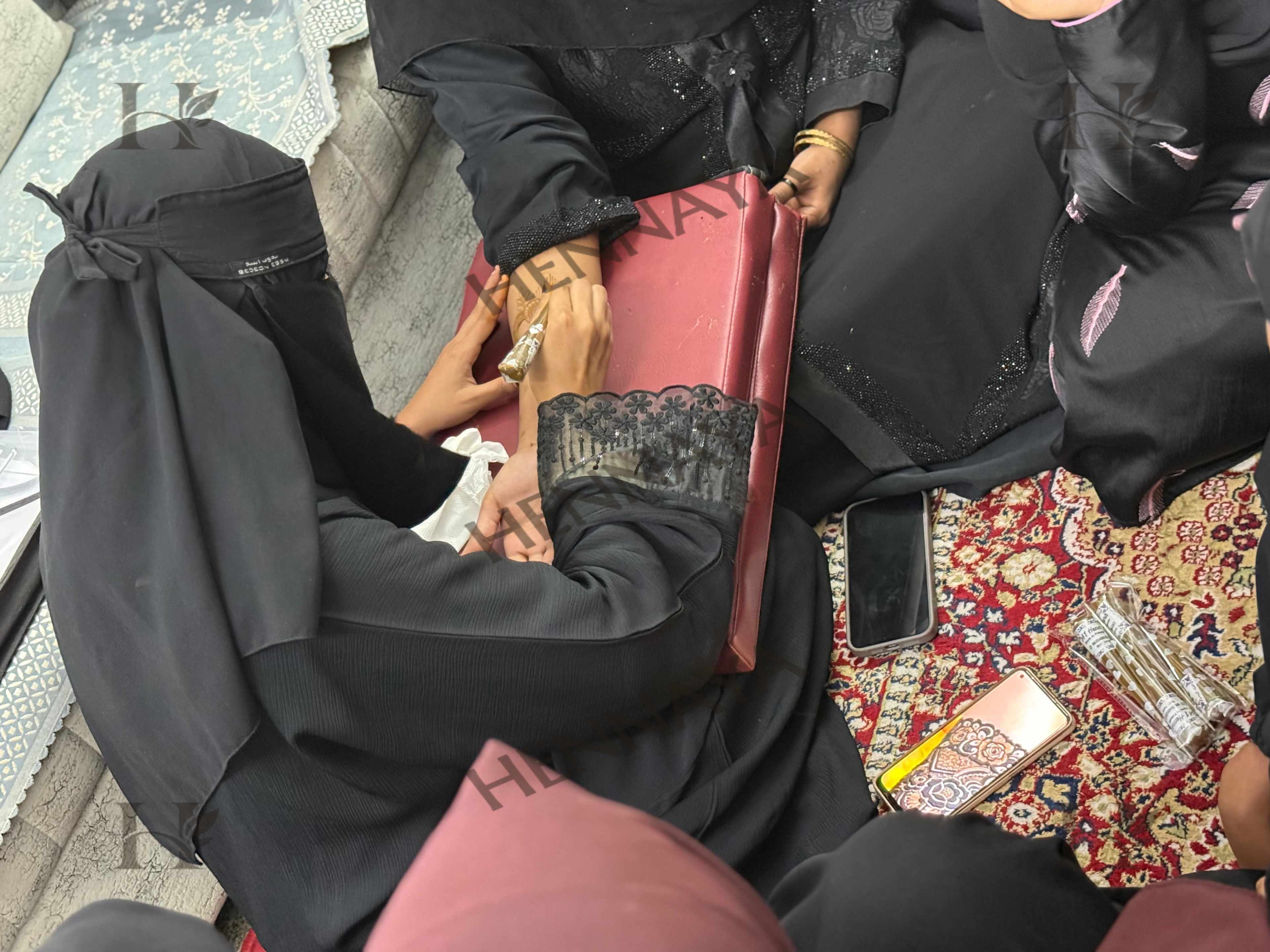 Practice henna cones used in Hennaya's mehndi training classes