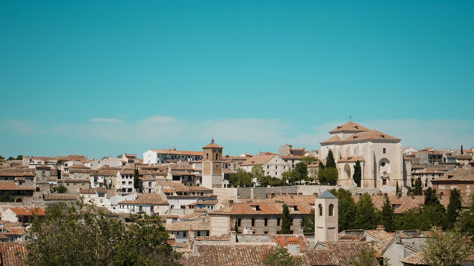 Vista aérea de Chinchón y su casco histórico