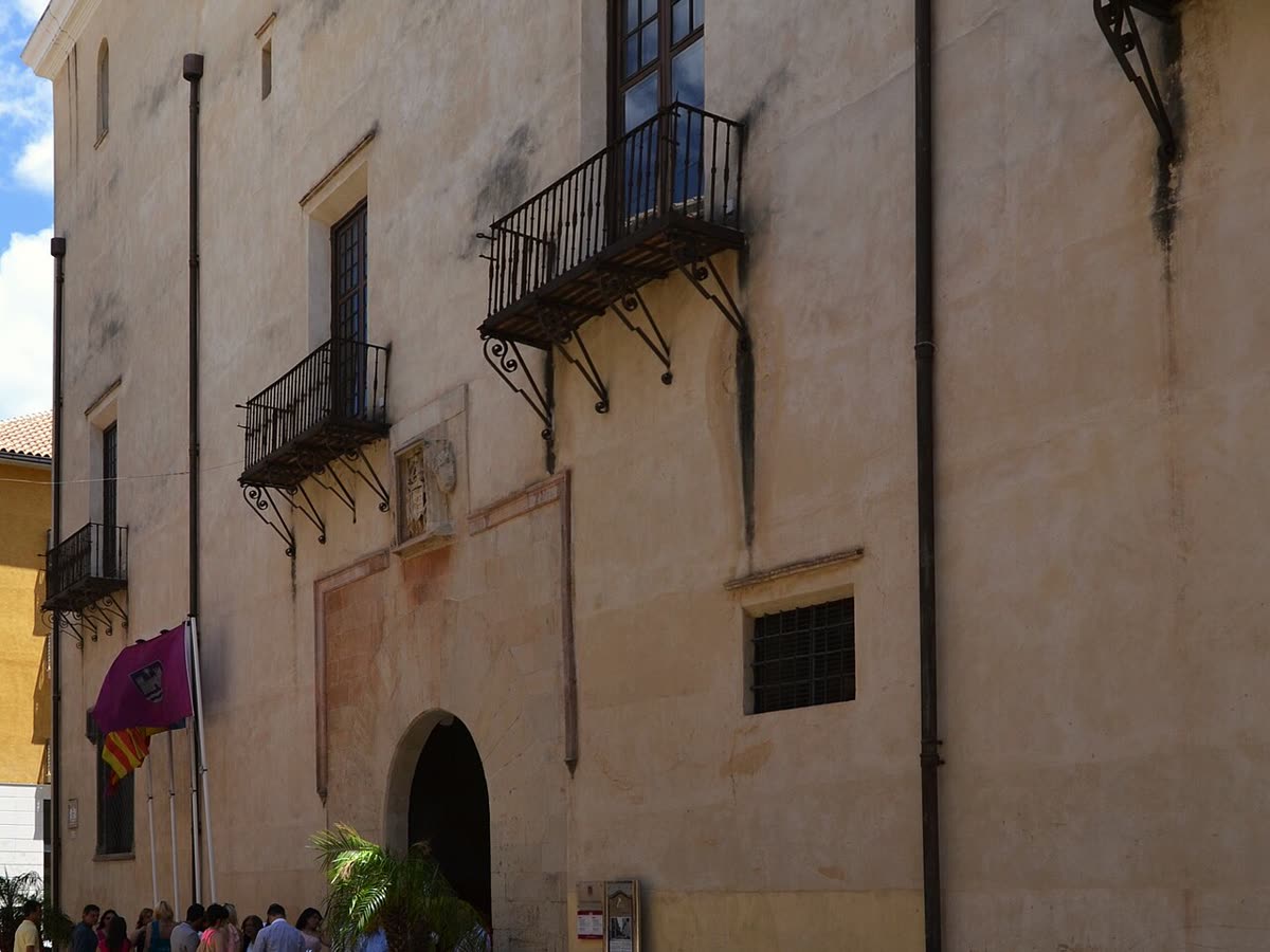 Fachada del Palacio Ducal de los Borja, en el centro histórico de Gandía