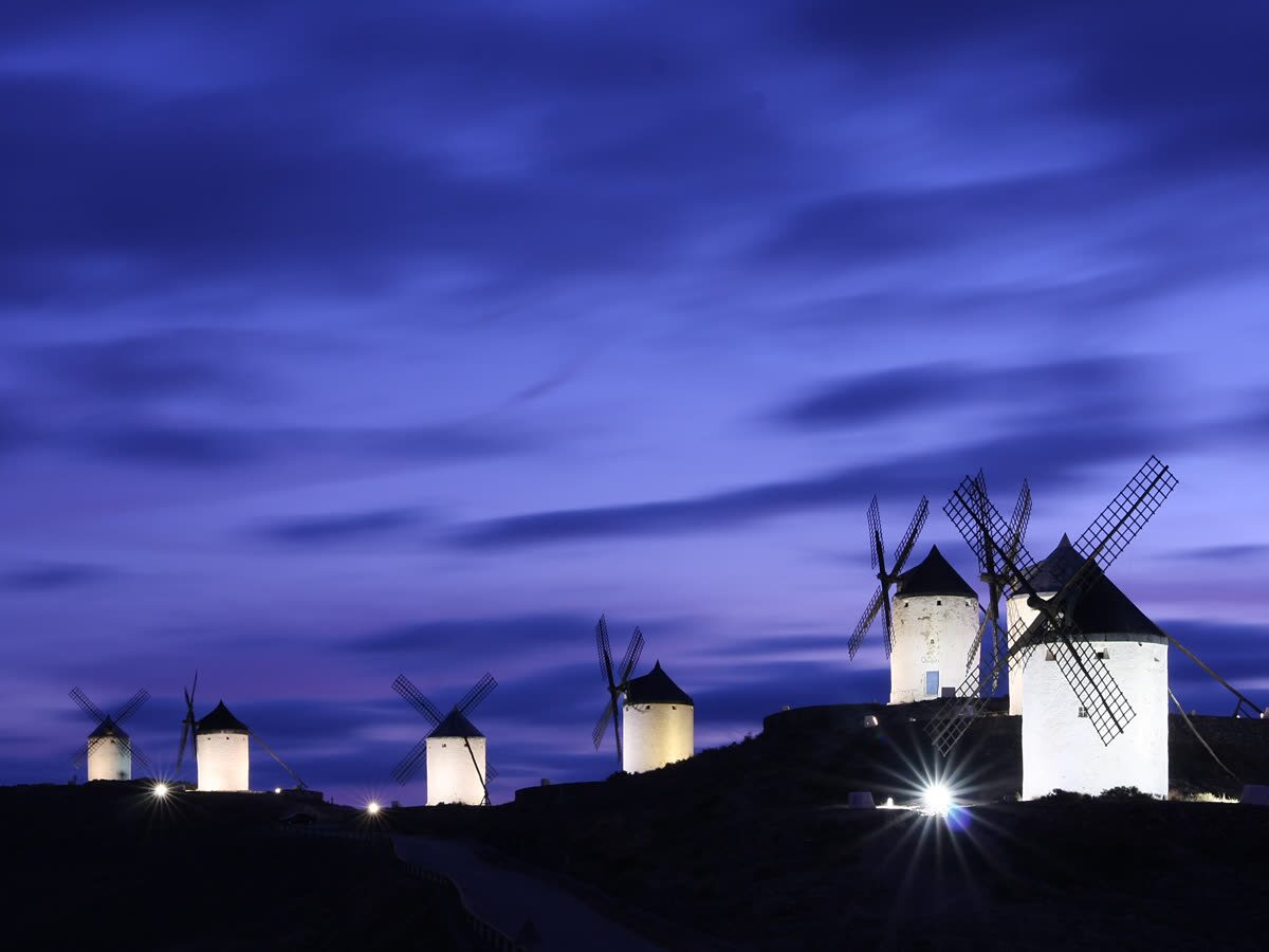 Molinos de viento tradicionales de La Mancha