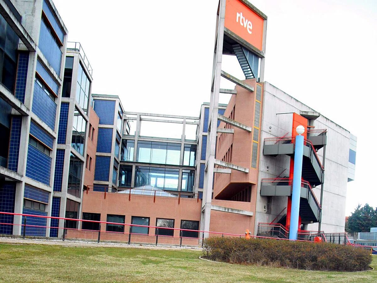 Fachada de los Estudios de Prado del Rey de RTVE en Pozuelo de Alarcón
