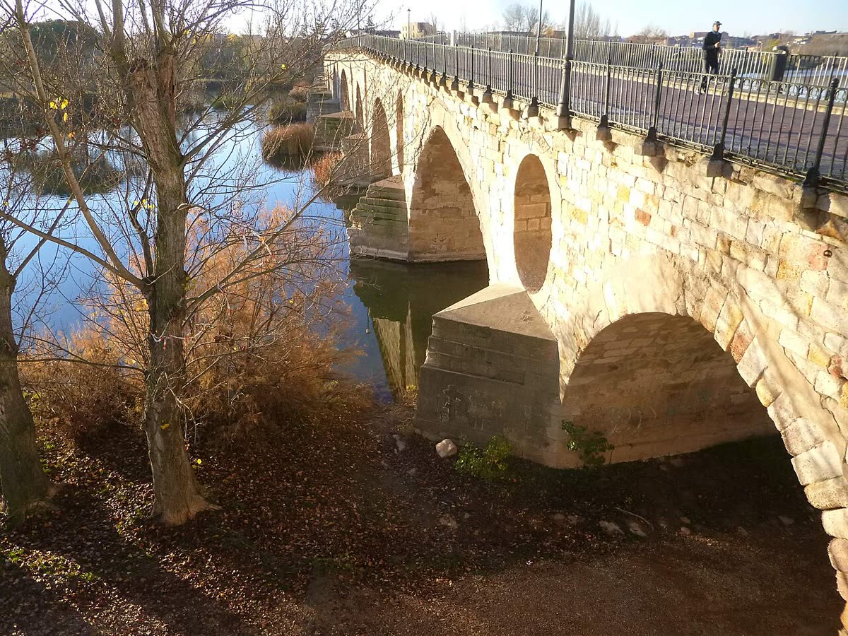 El Puente de Piedra de Zamora sobre el río Duero