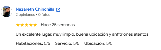 Google Review for Uva Blue Villas