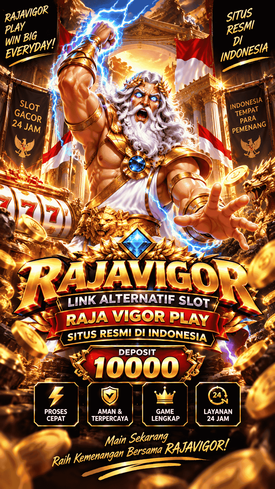 Banner RAJAVIGOR ukuran 9 banding 16