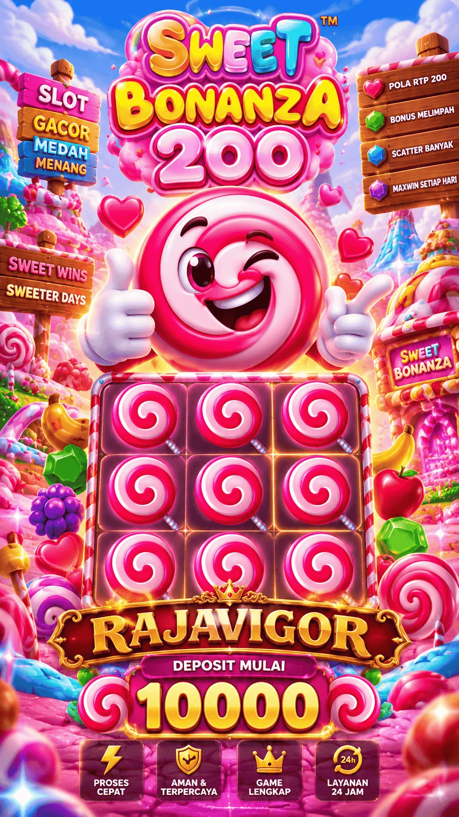 Banner RAJAVIGOR ukuran 9 banding 16