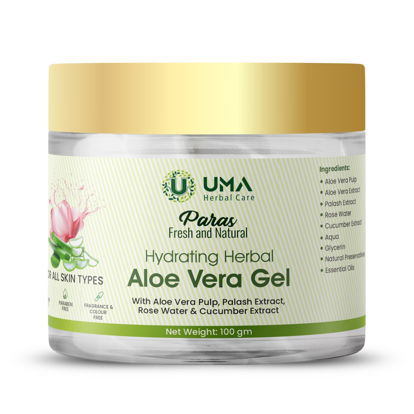 UMA Herbal Care Hydrating Herbal Aloe Vera Gel