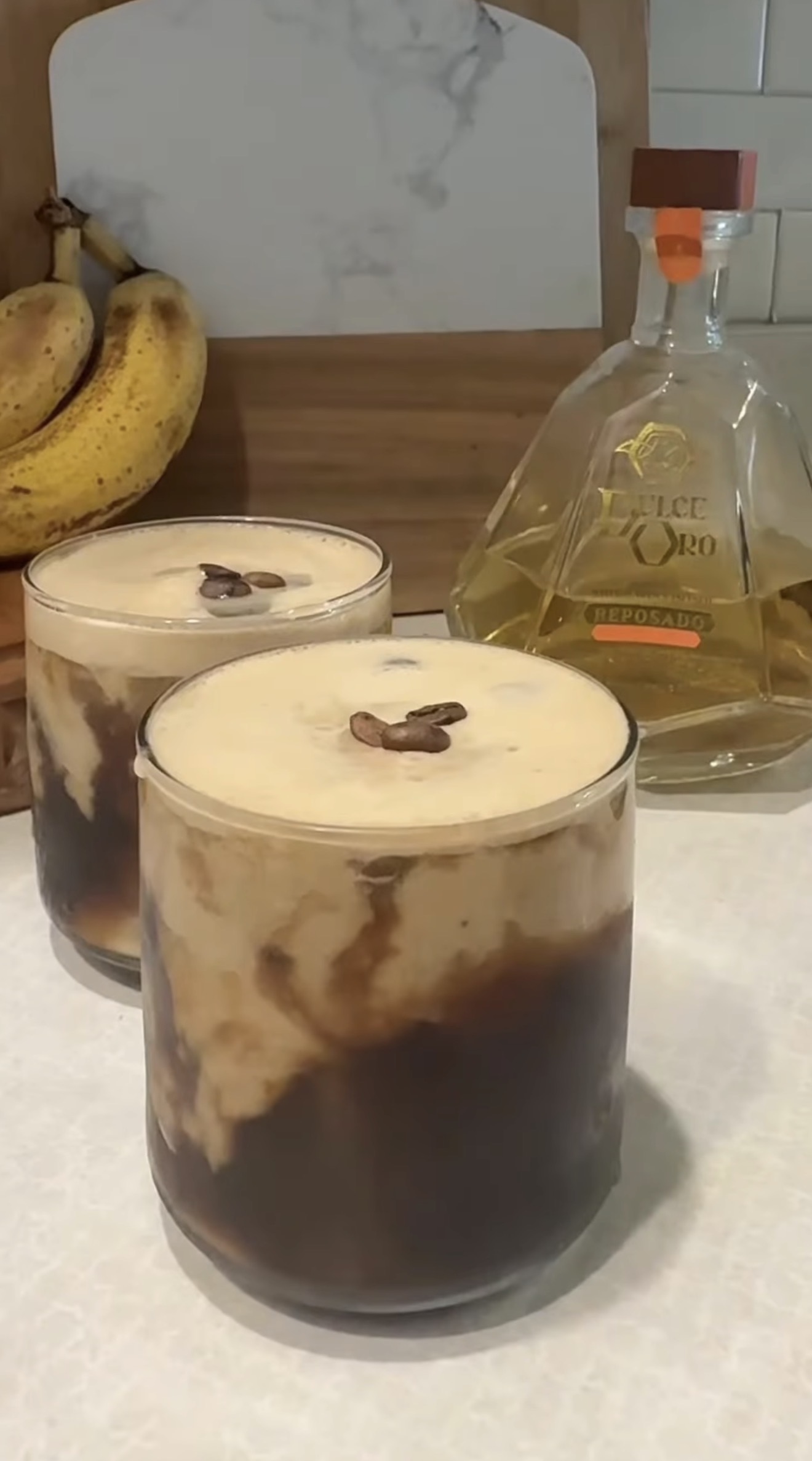 Honey Infused Banana Cold Foam Espresso Martini