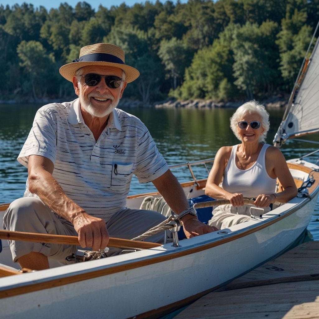 Senioren auf einem Segelboot – Entspannung und Gesundheit beim Segeln