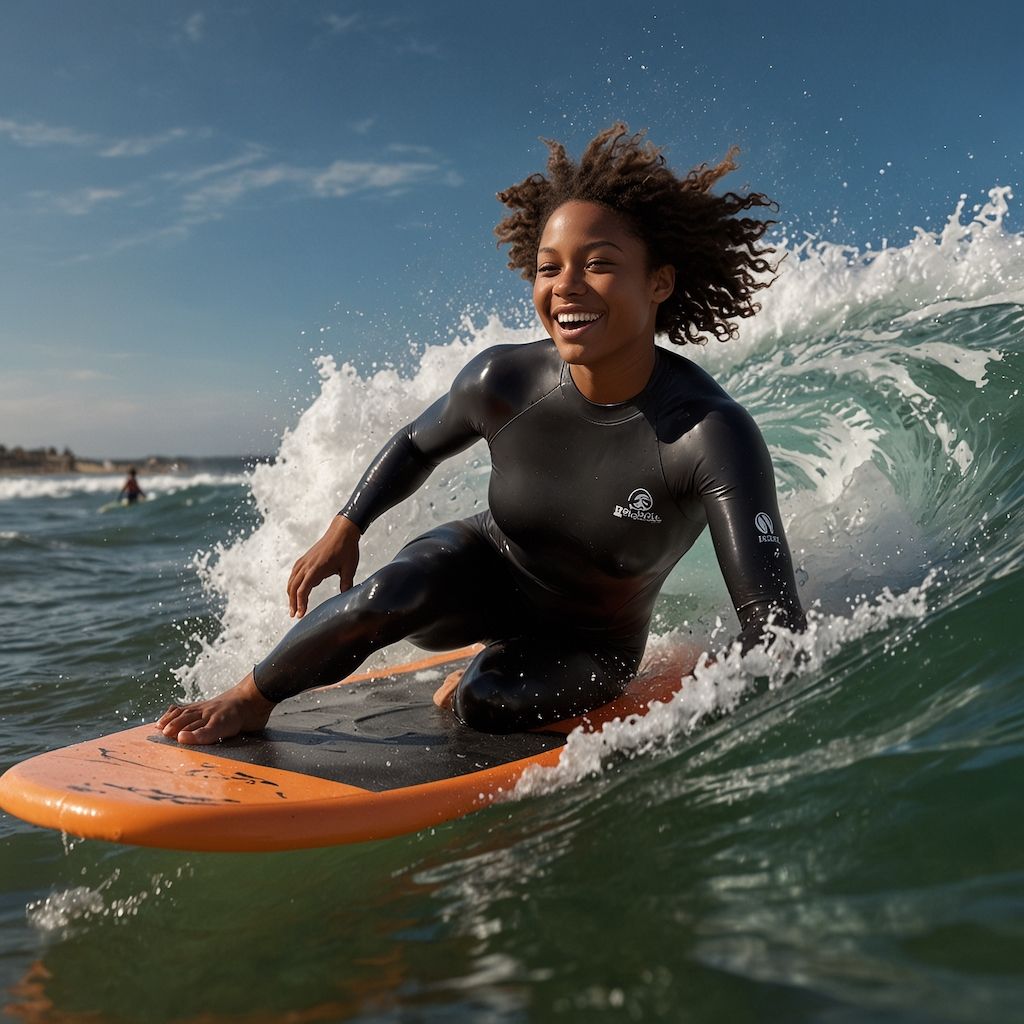 Bodyboarder fängt eine Welle nahe am Wasser