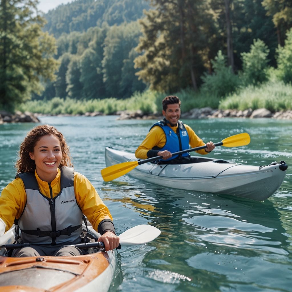 Private kayaking lesson with focused engagement